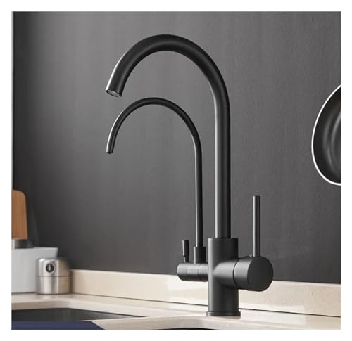 Robinet de cuisine pour évier encombré solution avec mélangeur rotatif blanc 360° - 3