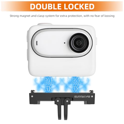 Image of Magnetic Quick-Release Mount for Insta360 Go 3s Accessories - Aluminum Alloy Camera Mount Adapter with 1 /4 inch Threaded Port for Tripods & Selfie Sticks, Vlogging