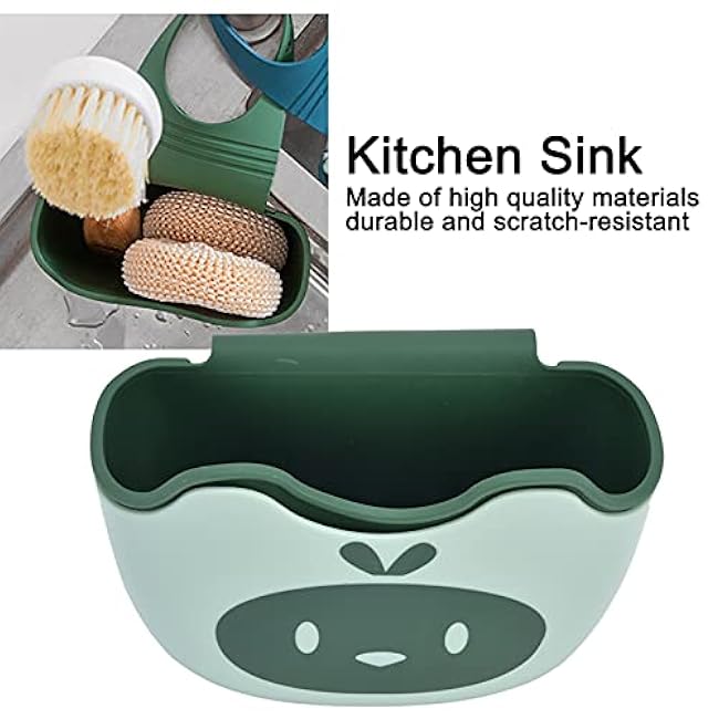 Sponge Holder Sink Hanging Drainage Bag Scratch Resistant Sink Sponge Storage Bag Washing Tool Holder for Bathroom Kitchen(14.6x5.6x9cm/5.7x2.2x3.5in)