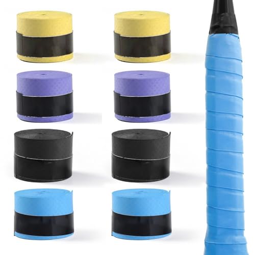 COYUN Grip Padel, Juego de 8 Overgrips Padel, Empuñaduras para Bádminton, Cinta Antideslizante para Raquetas de Bádminton, Tenis, Squash