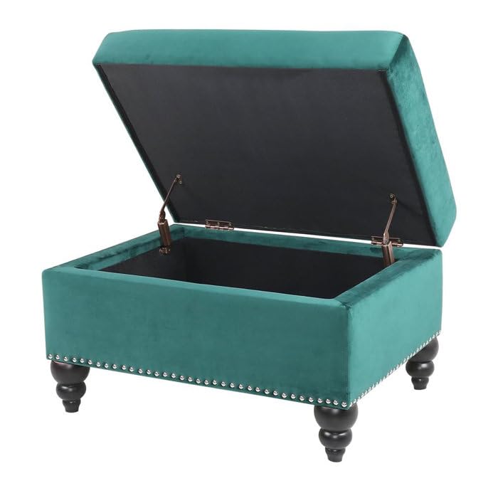 Image of Chesterfield Velvet 3 Seater Round Arm Sofa + Ottoman Modern Sofa for Your Loving Space, Bedroom, Living Room, Offices (Green)