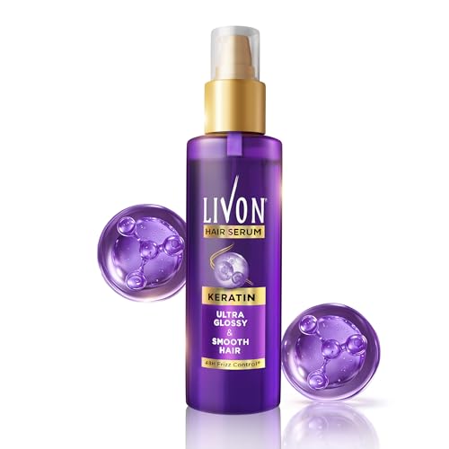 Livon Keratin Hair Serum for Women & Men | Ultra Glossy & Smooth ...