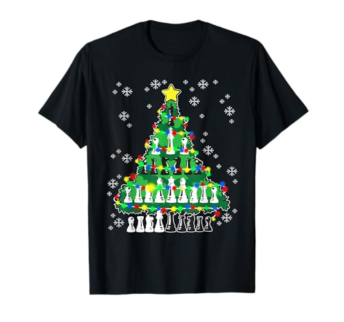 Pijama de árbol de Navidad de ajedrez Cool Sport X-Mas Master Player Camiseta