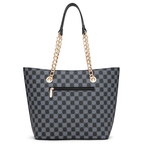 Image of Handbags for Women Chain Shoulder Vegan Leather Tote Bag Top Handle Handbag