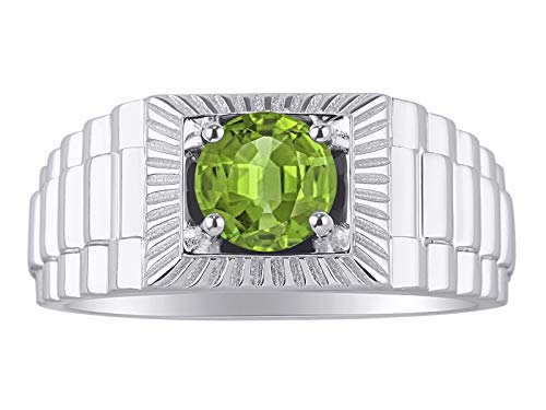 Rylos Designer Style Peridot Ring - August Birthstone* #TOP3