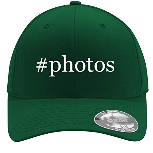 #Photos - Adult Men's Hashtag Flexfit Baseball Hat Cap, Forest, Small/Medium