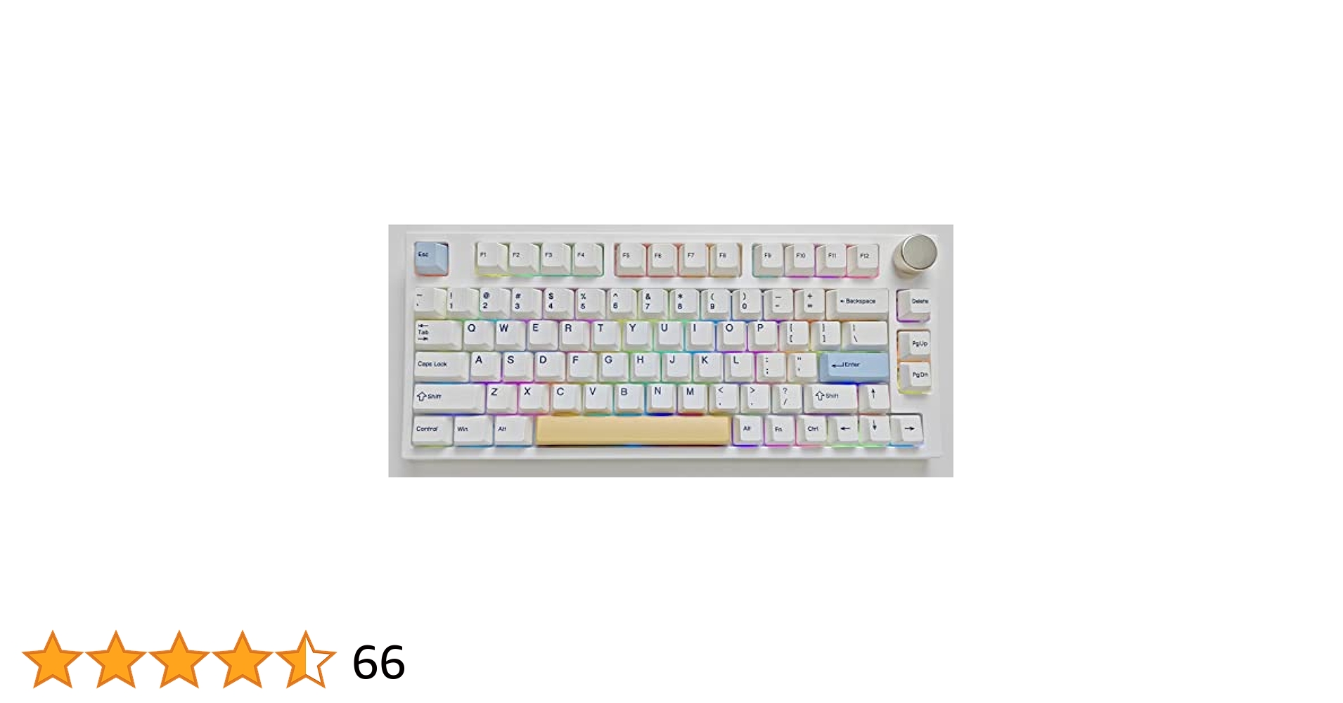 Keydous NJ80 ホワイト 英語配列 キーボード Keydous NJ80
