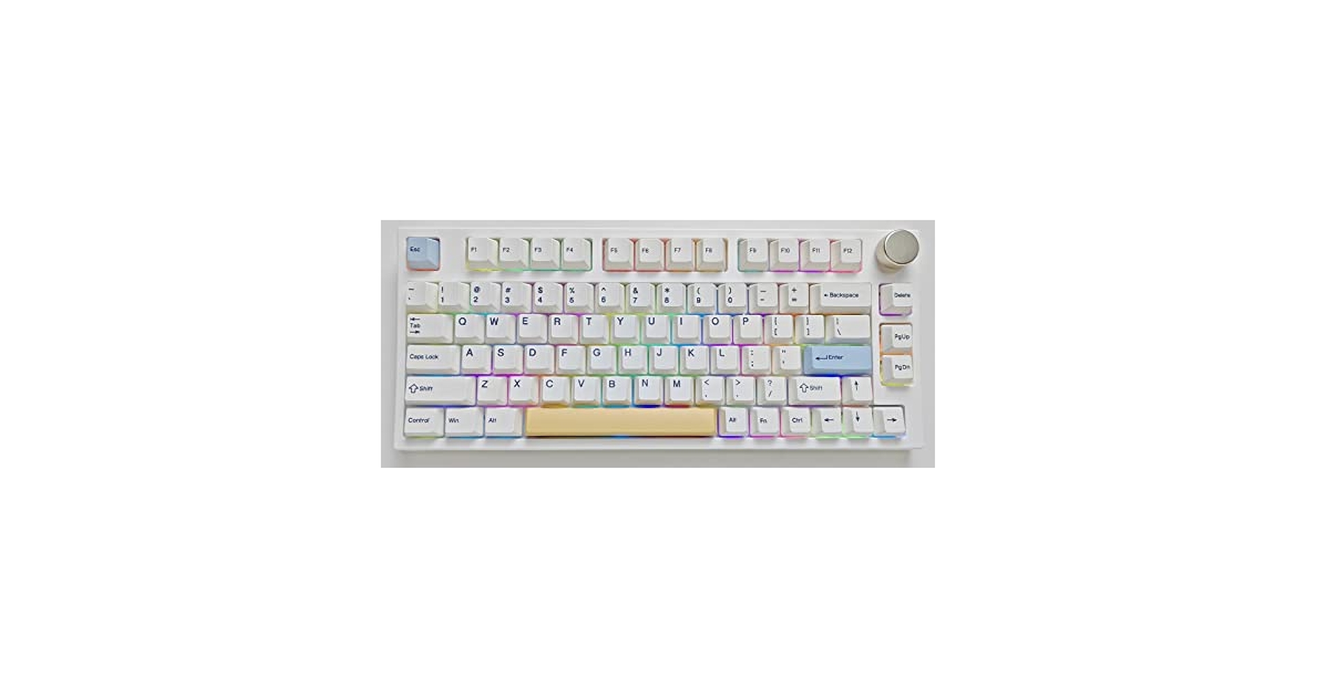 Keydous NJ80 ホワイト 英語配列 キーボード NJ80-AP ワイヤレス メカニカル キーボード - ベアボーン キット