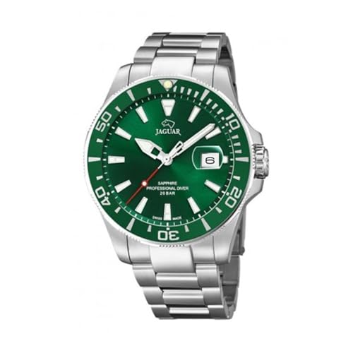 JAGUAR Reloj Modelo J860/B de la colección Executive, Caja de 43,5 mm Verde con Correa de...