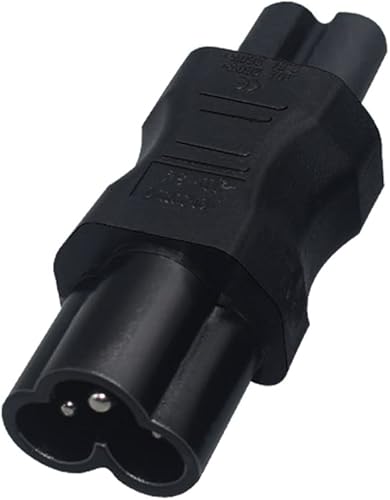 Miniatura 4 de Adaptador de corriente de CA IEC320 C6 TO C7, enchufe macho C6 de 3 pines a la figura 8 Adaptador de corriente de enchufe de 2 agujeros, IEC 320 C6