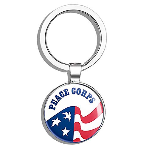 HJ Media Peace Corps Logo Metal Keychain