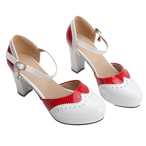 Image of MEOTINA Cute Bow Heels Mary Janes Shoes Women Dress Platform Strappy High Heels Kawaii Shoes