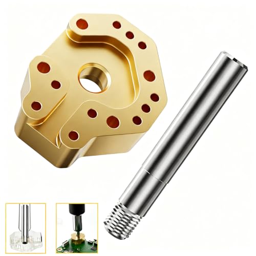 Joystick Soldering Iron Tip with Adapter for PS5, PS4, Xbox Series X/S, Xbox One & Switch Controllers, Multi Hole Copper Alloy Replacement Tool for Analog Stick Repair, High Thermal Conductivity