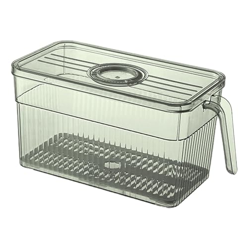 Contenedor de almacenamiento de alimentos, contenedores de alimentos sellados, contenedores de almacenamiento portátiles apilables para congelador, elegante organizador de alimentos que ahorra