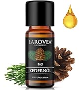 LAROVEA Bio Zedernöl 10ml Cedrus Atlantica -100% Naturreines Zedernholz ätherisches Öl, Atlas Zed...