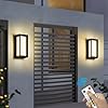 ZOOPEEN 2 Pack Remote Control Outdoor Wall Lamp Porch Lights,3 Color Modern Exterior Lighting Fixtures,24WOutdoor Waterproof for Front Porch Light,LED Wall Mount Outside Lights for House,Garage