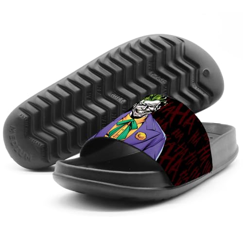 Popfunk Batman Joker Harley Quinn Laugh Unisex Adult Slides Adjustable Flip Flop Sandals Officially Licensed Hypd Slydr Switch™4