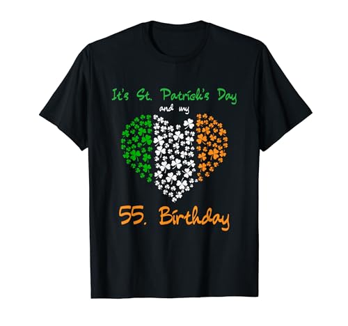 55th Birthday Love Irish Shamrock St. Patty's Camiseta