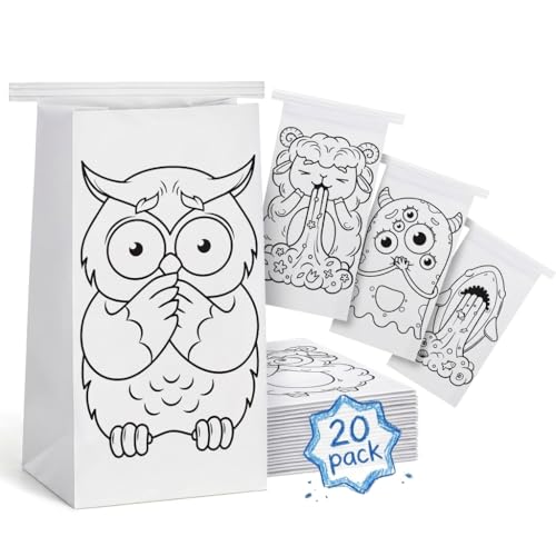 Sacs à vomis jetables colorés pour adultes et enfants : lot de 20 sacs de voyage anti-fuite