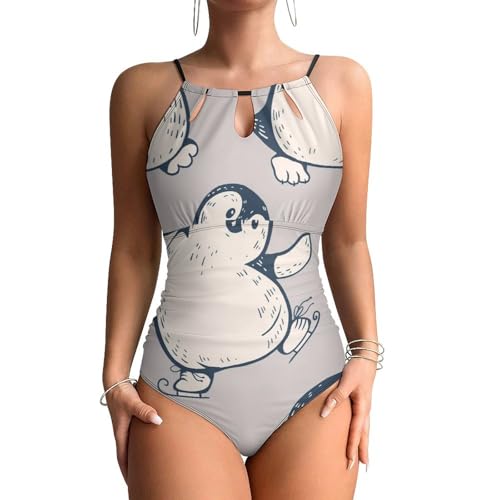 Swimsuit monokini pingouin idéal pour vos vacances à la plage cet été