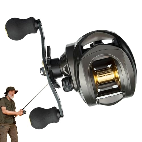 Bobine de baitcaster pour poisson-chat à haute résistance pour lancers fluides et précis