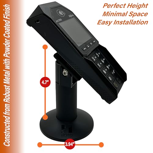 HILIPRO Point of Sale Swivel Stand for Ingenico Lane 3000, 5000, 7000, 8000,Lane 3600 and Desk 1500 pinpad Stands- UPM Complete POS and Credit Card Machine Stand