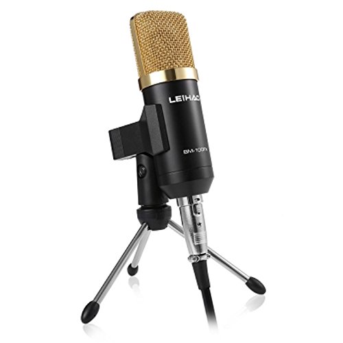 Langboss USB Wired Condenser Studio Sound Microphone with Stand for Singing, Personal Recording, Network Broadcasting, Chatting
