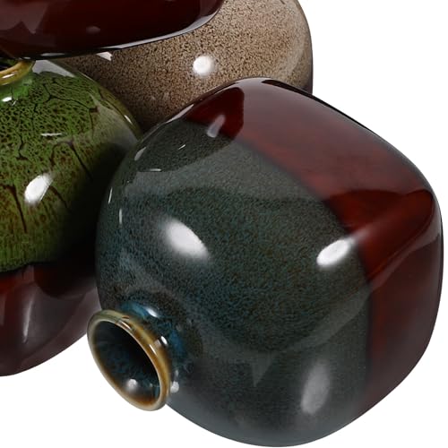 Vases céramiques décoratifs : lot de 4 petits pots de fleurs hydro