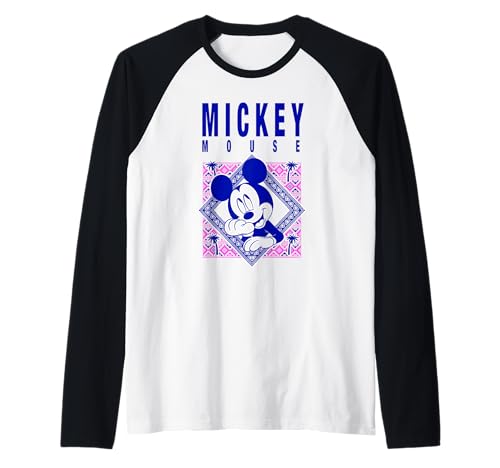 Mickey Mouse Aztec Raglan Baseball Tee t-shirt manches longues homme