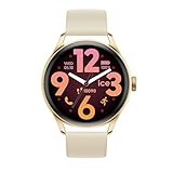 ICE WATCH   Ice Smart 3.0 1.2 Gold Beige AMOLED GPS   Montre connectée Ronde dorée pour Femme avec Bracelet en Silicone   025115 (1.20 Pouces)