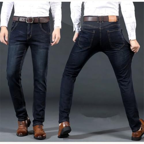 Men's Slim Fit Stretch Denim Jeans Comfortable Soft Straight Leg Casual Business Fashion Pants for Everyday Wear3