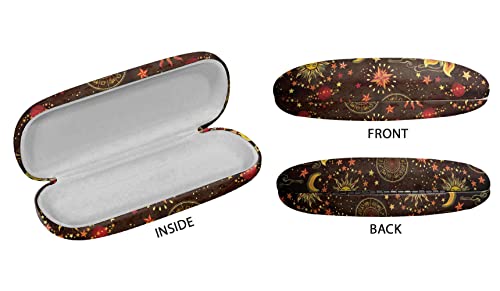 Image of WIRESTER Hard Shell Eyeglasses Case, Clamshell Sunglasses Holder Protective Cover with Microfiber Cloth