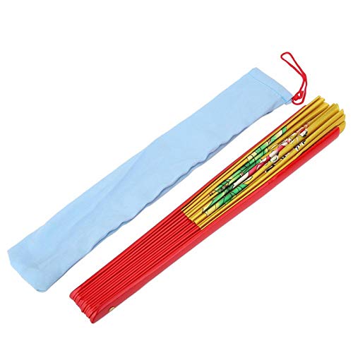 OUKENS Strength Training Dance Fan,Tai Chi Martial Arts Kung Fu Bamboo Silk Fan Right Hand Wushu Dance