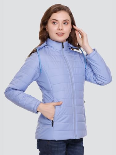 Image of RARE TIMES Women's Stylish Solid Full Sleeves Jacket | Winter Wear Quilted Jacket for Travelling | Regulaer Fit Puffer Jacket For Women
