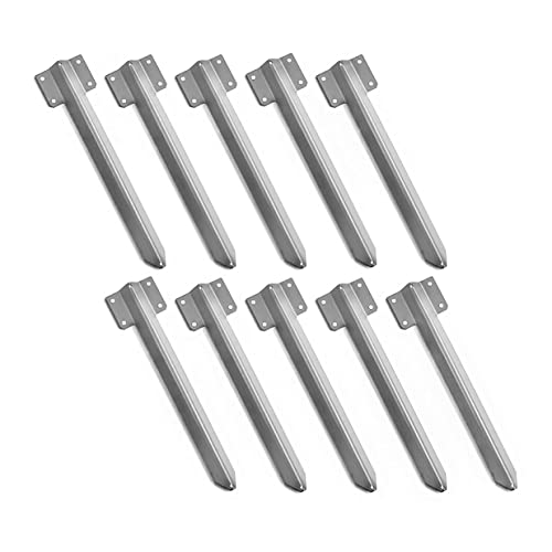 Lot de 10 supports solides pour traverse en bois, galvanisé