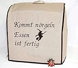 Abdeckhaube für Thermomix TM 6, TM 5, Mod. Kommt nörgeln, Canvas-Baumwolle, Beige mit braun, Gefüttert, Schutzhülle, Varianten