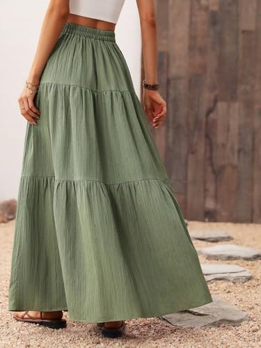 Solid Color Front Button Skirt Vacation Beach 2025 Fashion Skirts for Women2