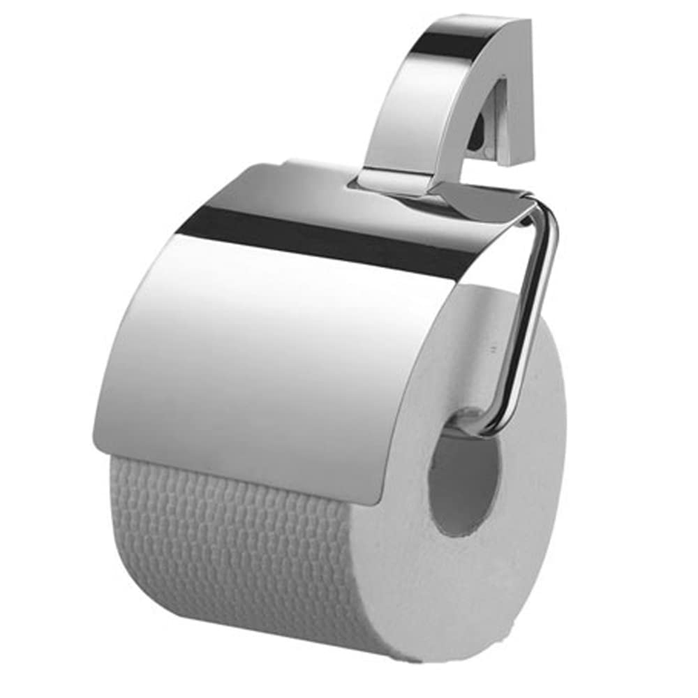 ECKOREA® Polished Chrome Toilet Paper Holder ECK-260H, Durable SUS 304 Stainless Steel & Zinc Alloy, Wall-Mounted, Screw-in
