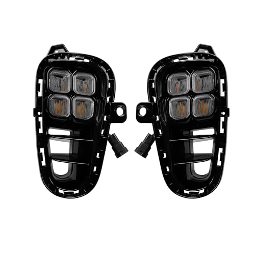 Wahparts Daytime Running LED Fog Lamp Compatible With 18 19 20 2018 2019 2020 Kia Rio LED Fog lights DRL With 4 Eyes DRL Wire Switch