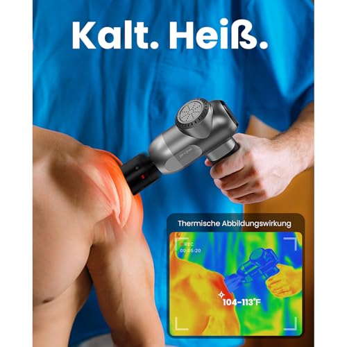 Massagepistole mit Wärme und Kältetherapie, Bob and Brad C2 Pro Tiefengewebsmassagegerät mit Wärme, Professionelles Elektrisches Massagegerät für Zuhause, Fitnessstudio, Erholung, Schmerzlinderung 3