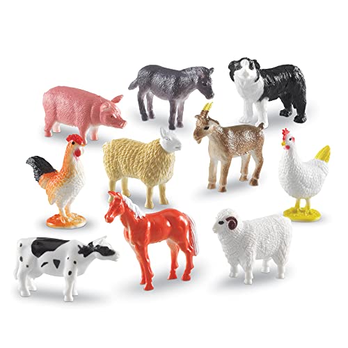 Learning Resources Farm Animal Counters - 60 Pieces, Ages 3+ Toddler Learning Toys, Farm Animals Toys, Develops Counting And Matching Skills #TOP4