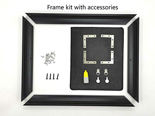 GVS-ART DIY Floating Frame Kit for 8x12/20.3x30.5cm Stretched Canvas, 0.6-0.8" Deep, Brown Frame, Cut to Pieces - Image 3