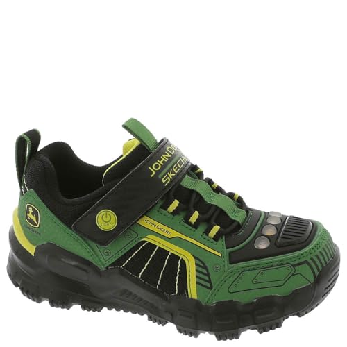 Skechers Boy's Adventure Track Sneaker, Green/Black, 11 Little Kid