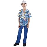 Dress Up America Baby Blue Camisa Hawaiana Y Pantalón Tropical Outfit Para Niños