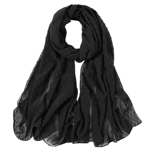 Women's Lightweight Soft Chiffon Long Scarf Fashion Solid Color Scarves Shawls Wrap