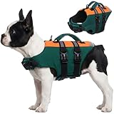 CITÉTOILE Hunde Schwimmweste - Rettungsweste für Hunde mit Griff & Sicherheitsgurt, Schwimmhilfe für Boot, Pool & Seen, Wassersicherheit für kleine bis große Hunde, Orange, M