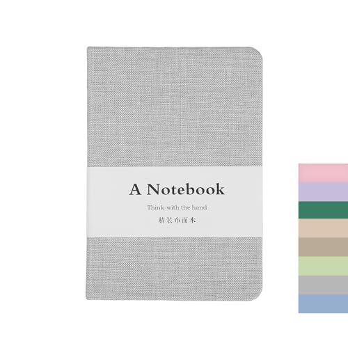 Carnet de notes A6 256 pages en papier épais de 100g/m² avec couverture rigide lin