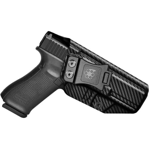 Amberide IWB KYDEX Holster Fit: Glock 17 Gen(3-5) & Glock 22/31 Gen(3-4) Pistol | Inside Waistband | Adjustable Cant | Made in The USA by Amberide (Black Carbon Fiber, Right Hand Draw (IWB)