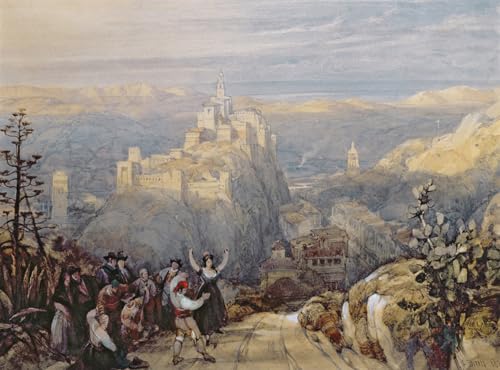 Tableau toile affiche d'art David Roberts peinture décoration murale 60x90