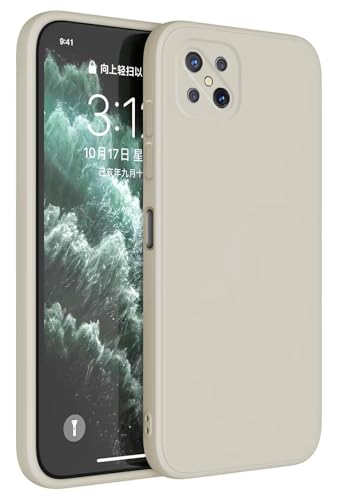 Topme Cover per OPPO Reno4 Z 5G (6.57' Inches) Custodia Case, Protezione Della Pelle Della Custodia in Silicone Tpu - Bianco antico